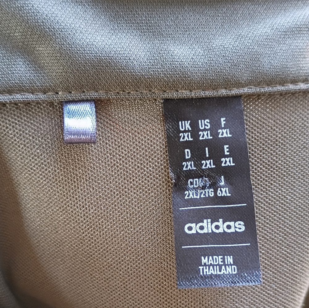 Adidas Mens Allover Printed Polo Shirt Golf Olive Green Graphic Shirt Size 2XL - Picture 5 of 12